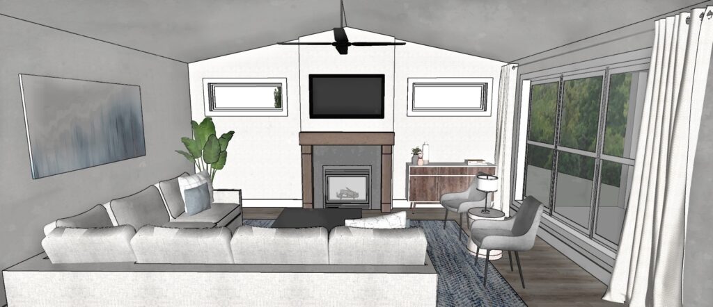 1413 Prairie Lake Living Room Design