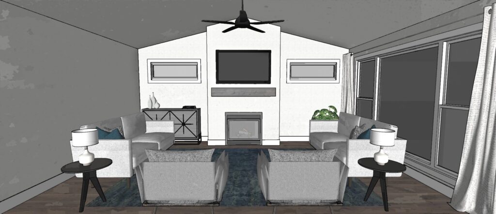 1415 Prairie Lake Living Room Design
