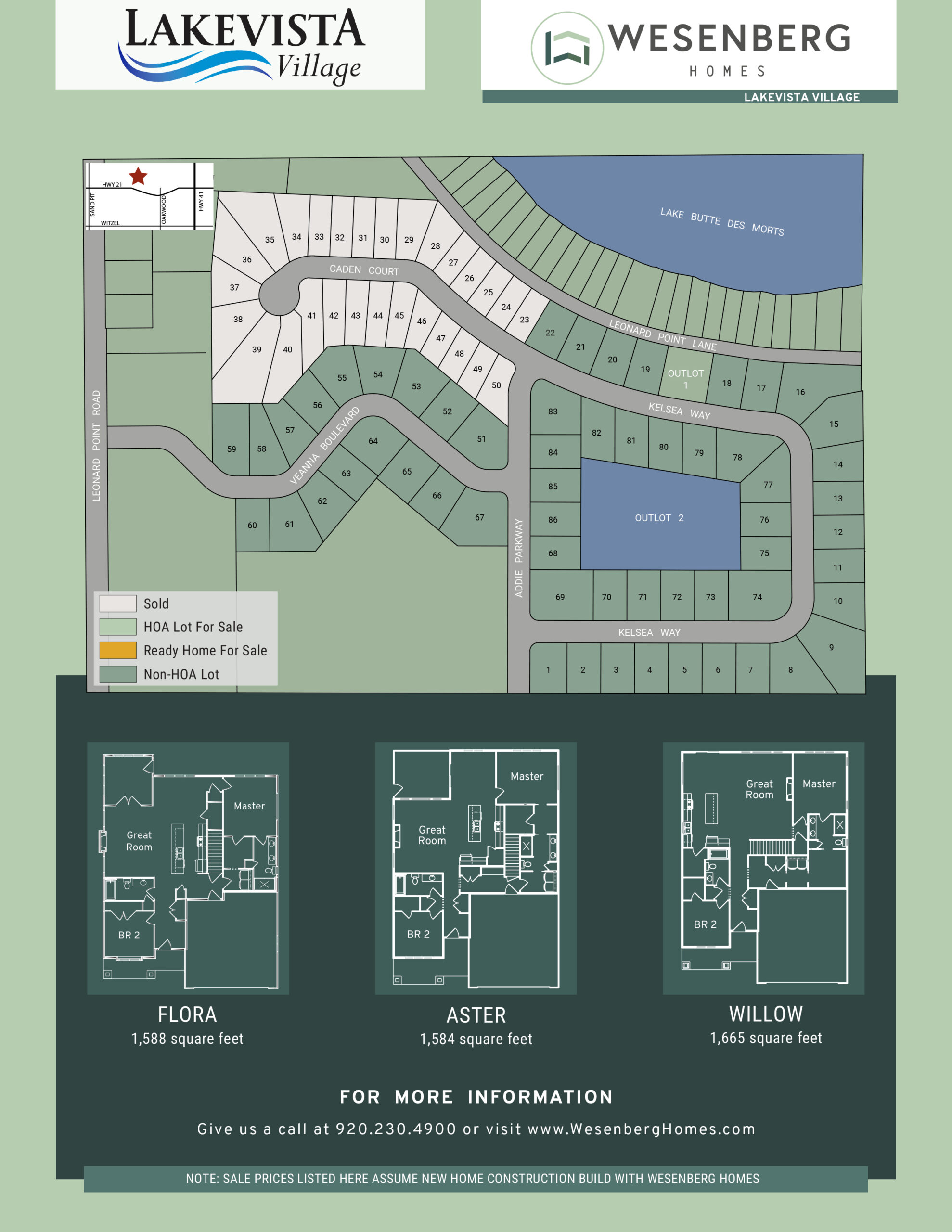 LakeVista Oshkosh Stand-alone Condos for Sale