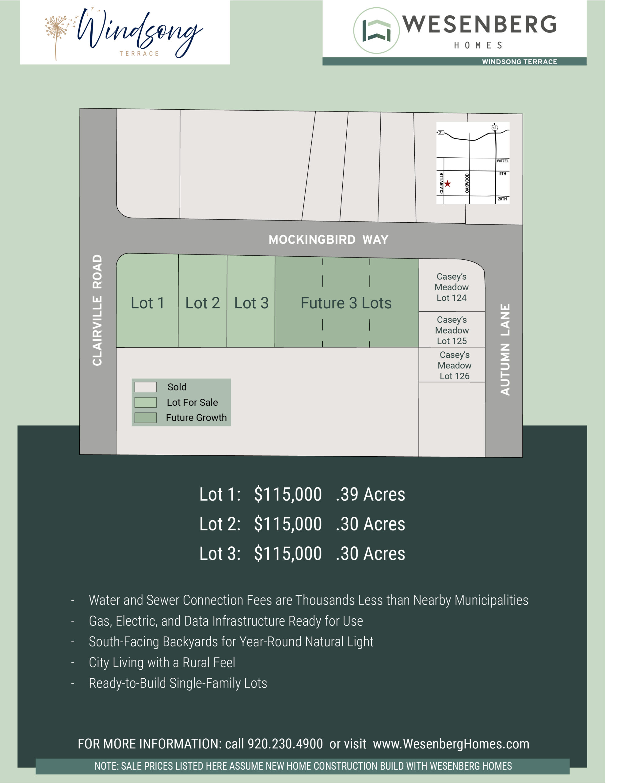 Windsong Terrace Oshkosh Lots for Sale